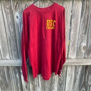 League Legacy USC Trojans Long Sleeve Shirt Red and Yellow Size Large